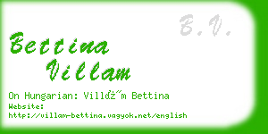 bettina villam business card